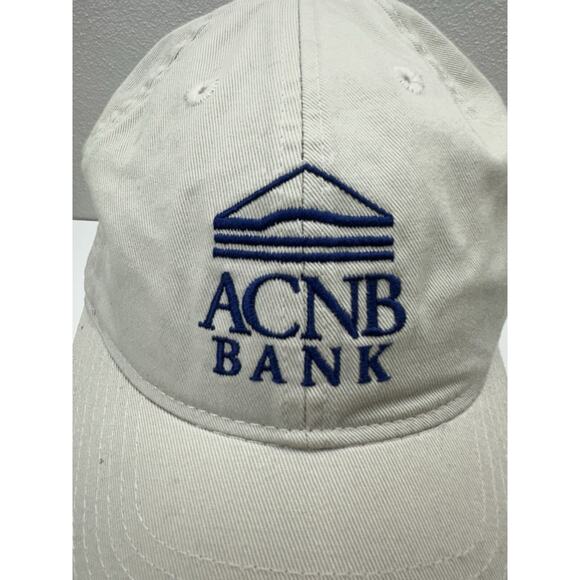 Legacy Unisex Baseball Hat Tan ACNB Blue Embroidered Logo Adjustable - Picture 2 of 11